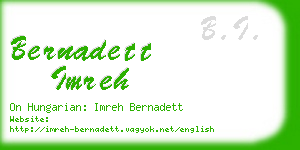 bernadett imreh business card